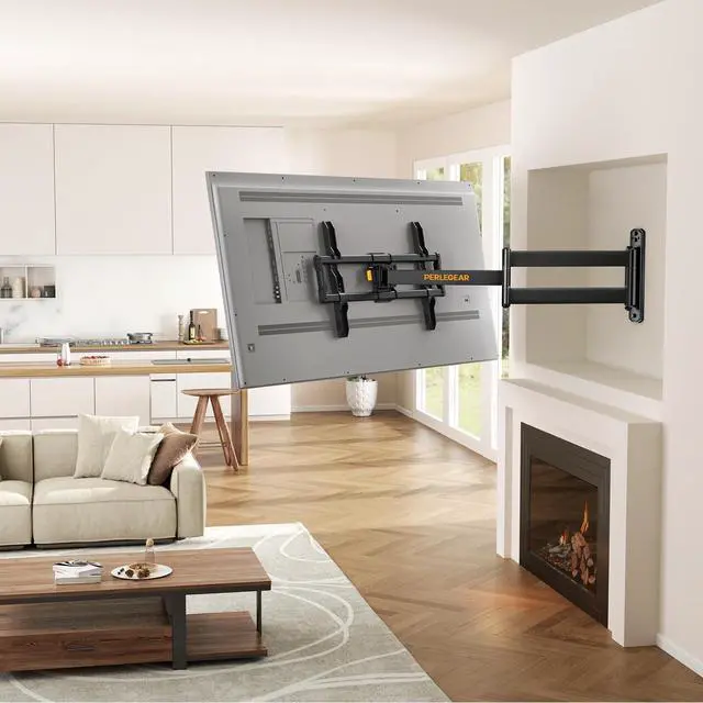 Alt view image 7 of 7 - Corner TV Wall Mount Long Arm TV Mount Bracket for 37-75 Inch TVs | Full Motion Wall Mount with 32.37 Extension & Swivel Articulating Arm & Tilt, MAX VESA 600x400mm, Holds up to 100 lbs