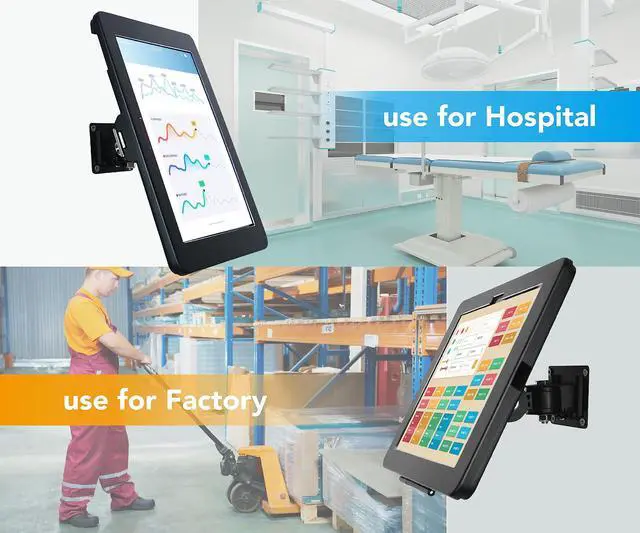 Alt view image 6 of 7 - on Wall Mount Bracket for 2025 iPad 11"(A16) 11th/ 2022 iPad 10.9" 10th Gen.,Excluding Other 10.9"/11",with Anti Theft Lock & Key,Rotate Arbitrary Adjustment Angle,Metal(Black)