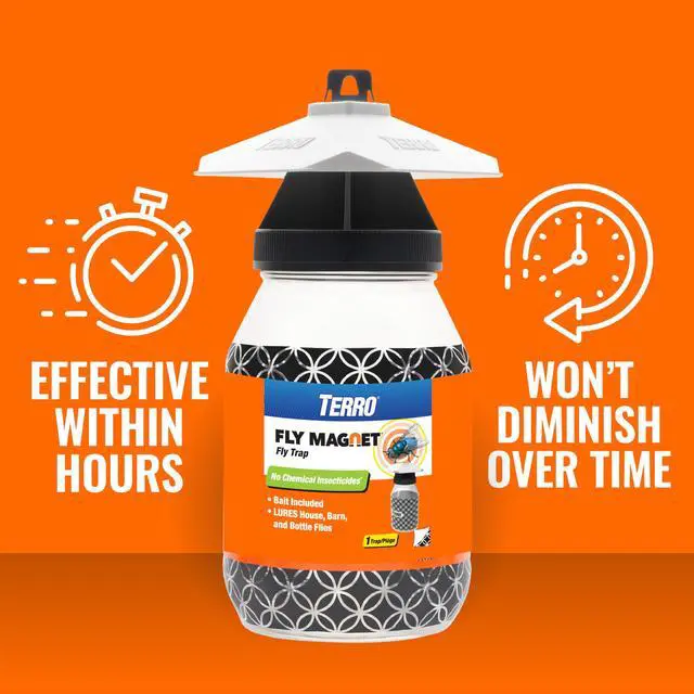Alt view image 5 of 7 - Fly Magnet Trap, Reusable Poison-Free Outdoor Fly Catcher with Bait