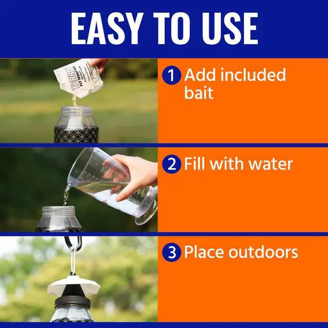 Alt view image 6 of 7 - Fly Magnet Trap, Reusable Poison-Free Outdoor Fly Catcher with Bait