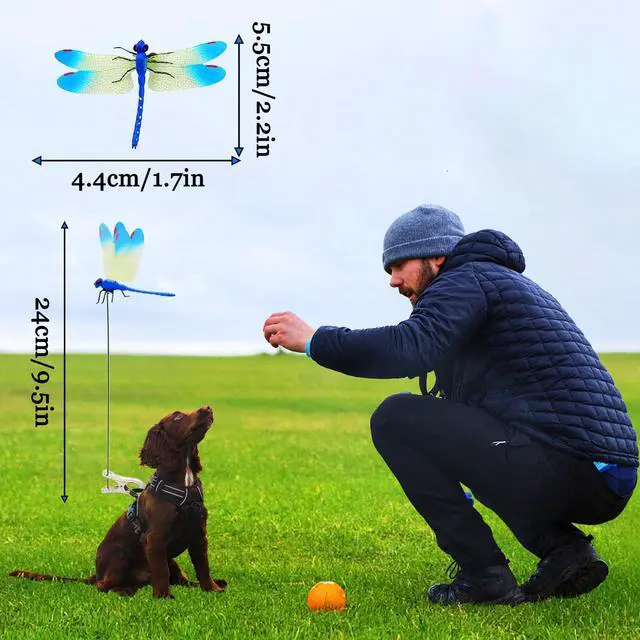 Alt view image 5 of 6 - 3PCS Outdoor Decoration Dragonfly Clip 3D Simulation Dragonfly Realistic Garden Decoration Clip Creative hat Clip Natural Organic Concept