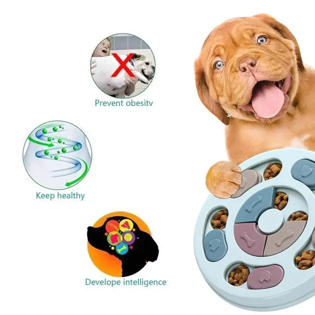 Alt view image 4 of 5 - Dog Puzzle,Dogs Food Toys for IQ Training & Mental Enrichment,Dog Treat Puzzle(Blue)