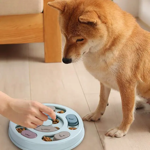 Alt view image 5 of 5 - Dog Puzzle,Dogs Food Toys for IQ Training & Mental Enrichment,Dog Treat Puzzle(Blue)
