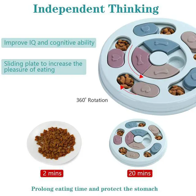 Alt view image 3 of 5 - Dog Puzzle,Dogs Food Toys for IQ Training & Mental Enrichment,Dog Treat Puzzle(Blue)