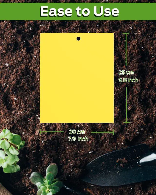 Alt view image 2 of 7 - Plant Bug Sticky Traps Indoor/Outdoor -25 PCS + Gloves for Women