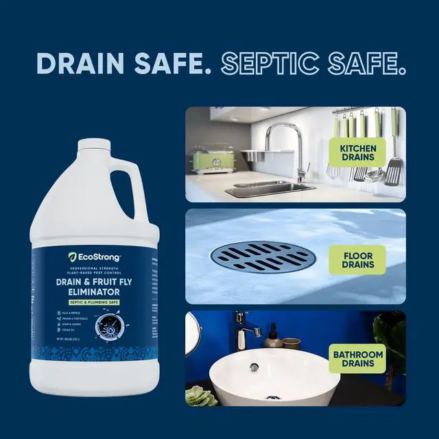 Alt view image 7 of 7 - Fruit Fly Drain Treatment | Drain Fly Eliminator | All-Natural, Eliminates Gnats, Sewer Flies and More - Works in All Drains - 1 Gallon