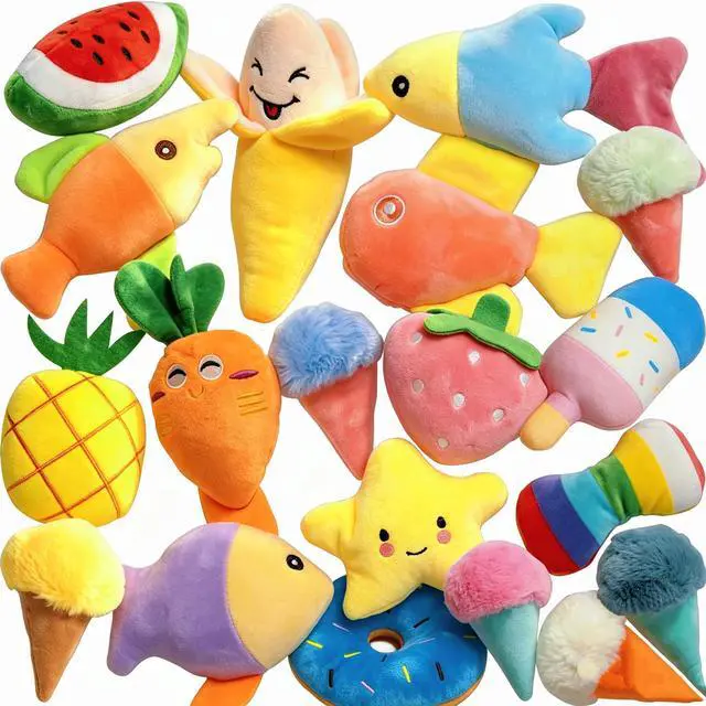 Main image of 19 Pack Puppy Squeaky Dog Toys Set Plush Puppies,Cute Chew Pets Dog Toy with Squeakers for Small Dogs Playtime