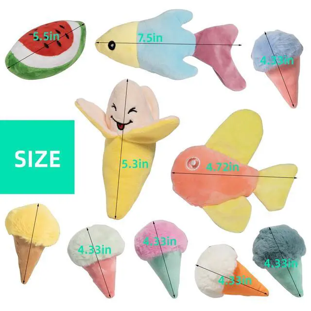 Alt view image 2 of 7 - 19 Pack Puppy Squeaky Dog Toys Set Plush Puppies,Cute Chew Pets Dog Toy with Squeakers for Small Dogs Playtime