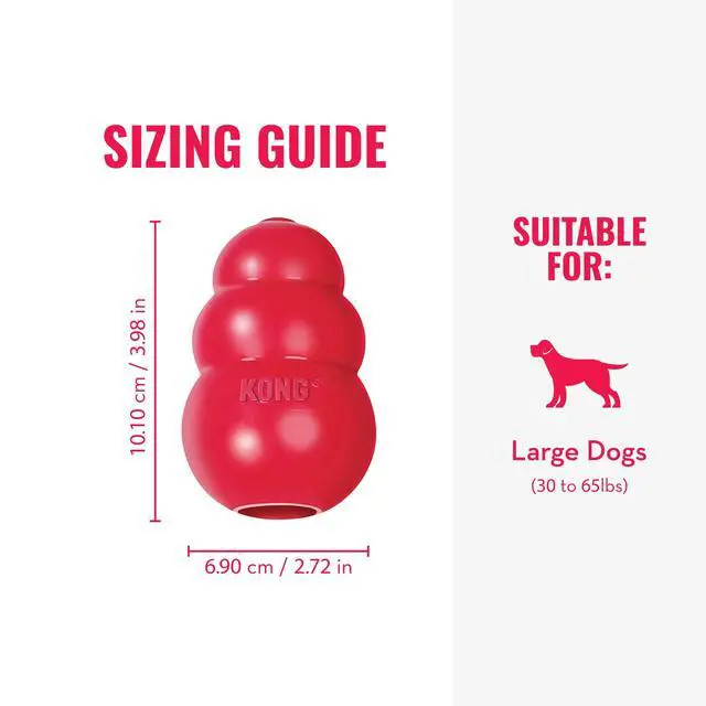Alt view image 3 of 5 - Classic Stuffable Dog Toy - Fetch & Chew Toy for Dogs - Treat-Filling Capabilities & Erratic Bounce for Extended Play Time - Durable Natural Rubber Material - for Large Dogs
