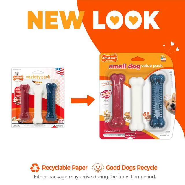 Alt view image 2 of 7 - Original Bone Power Chew Toys for Dogs, Durable & Tough Dog Toys for Aggressive Chewers, Long Lasting Chicken, Bacon, and Peanut Butter Flavor, Small - Up to 25 lbs, 1 Count
