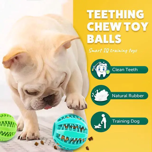 Alt view image 4 of 7 - 2 Different Functions Interactive Ball for Dogs 2.5 Squeaky Dog Balls Toys and Puppy Teething Chew Toy Balls for Small Dogs for Clean Teeth and Training 5Pcs