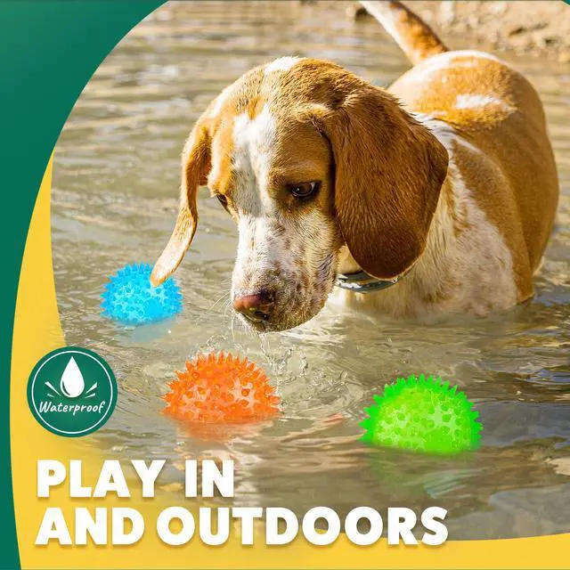 Alt view image 6 of 7 - 2 Different Functions Interactive Ball for Dogs 2.5 Squeaky Dog Balls Toys and Puppy Teething Chew Toy Balls for Small Dogs for Clean Teeth and Training 5Pcs