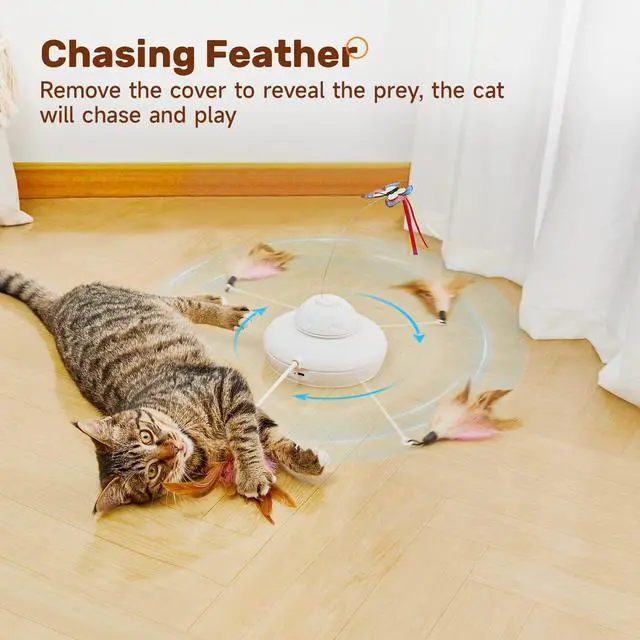 Alt view image 4 of 5 - Cat Toys Chargeable, 3in1 Hide and Seek, Interactive Fun