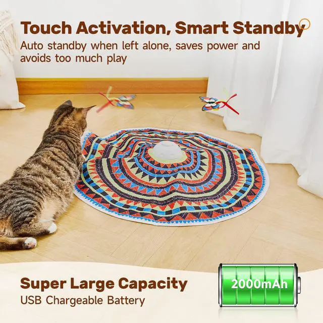 Alt view image 5 of 5 - Cat Toys Chargeable, 3in1 Hide and Seek, Interactive Fun