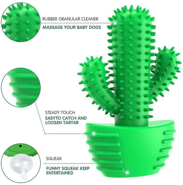 Alt view image 5 of 7 - Dog Chew Toys Dog Toothbrush Stick Teeth Cleaning Brush Dental for Medium Large Dog, Puppy Christmas Easter Birthday Gifts, Outdoor Squeaky Toys for Aggressive Chewers Interactive Tough Toys