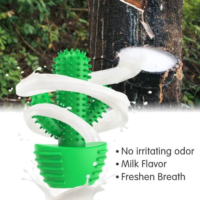 Alt view image 6 of 7 - Dog Chew Toys Dog Toothbrush Stick Teeth Cleaning Brush Dental for Medium Large Dog, Puppy Christmas Easter Birthday Gifts, Outdoor Squeaky Toys for Aggressive Chewers Interactive Tough Toys
