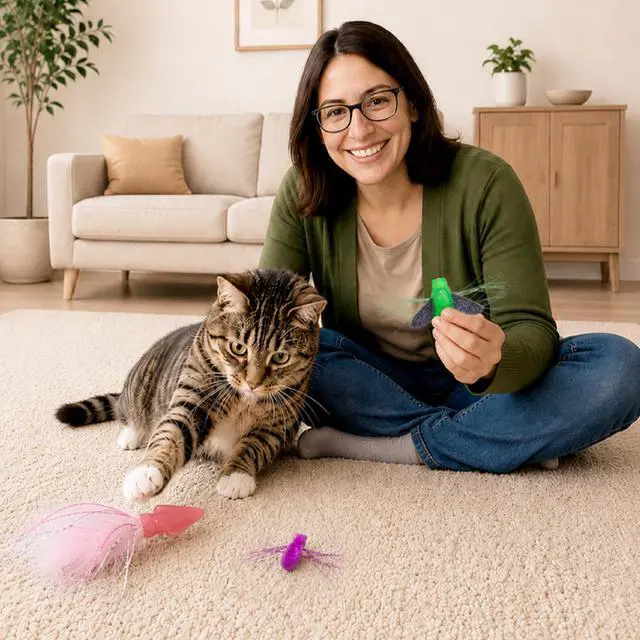 Alt view image 6 of 7 - Squish Prey Cat Toys for Cats & Kittens, Multi-Textured Soft & Squishy for Bat & Carry, Catnip Infused, 25" Long, 3-Pack (Squid, Spider, Fly)
