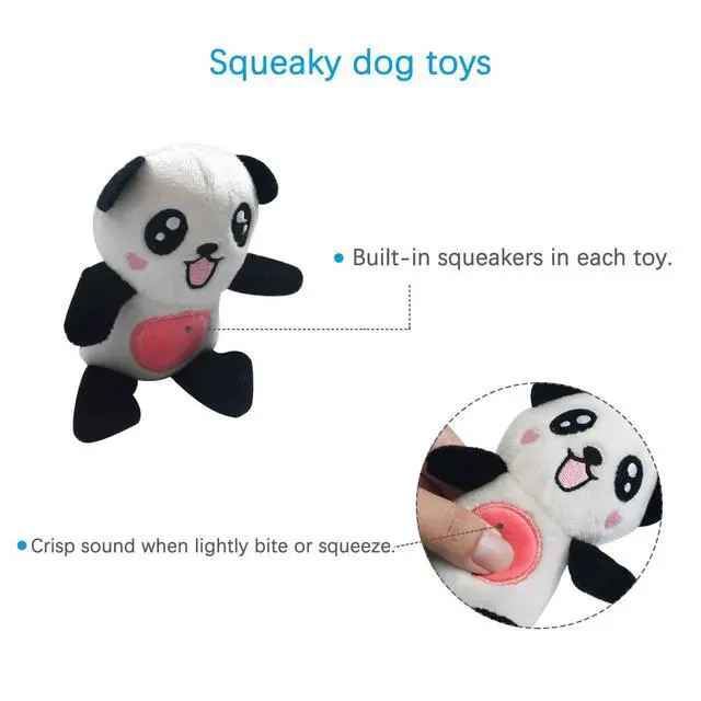 Alt view image 3 of 7 - Squeaky Plush Dog Toy Pack for Puppy, Small Stuffed Puppy Chew Toys 12 Dog Toys Bulk with Squeakers, Cute Soft Pet Toy for Small Medium Size Dogs