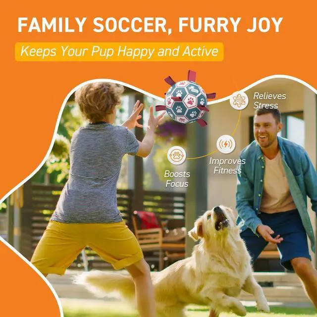Alt view image 4 of 7 - Dog Balls, 6 Inch Dog Soccer Ball with Straps, Herding Balls for Dogs