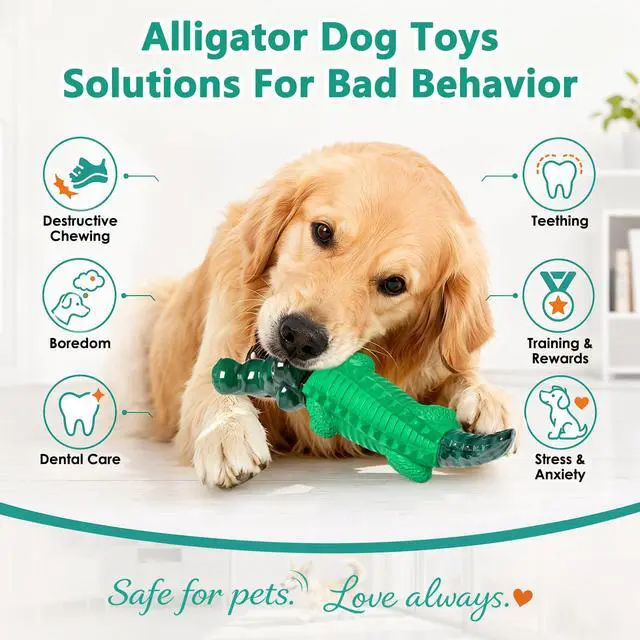 Alt view image 4 of 7 - Alligator Dog Toys for Aggressive Chewers,Medium Large Breed Dogs