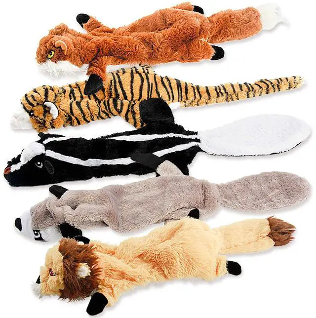 Main image of Dog Squeak Toys, No Stuffing Plush Dogs Chew Toy Bundle for Small Medium Large Breed Chewer Tough Durable Squeaky Pet Fetch Puppy Teething Chewing Interactive to Keep Them Busy Best Birthday Gift
