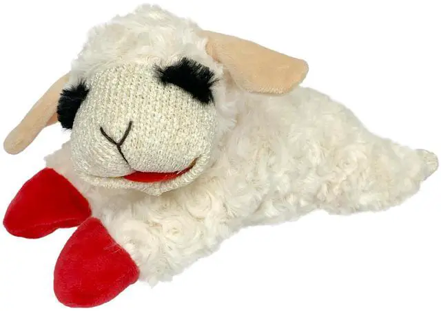 Main image of Lamb Chop Dog Plush Toy - Squeaky Toy for Small & Medium Dogs - Extra Soft Plush - Stuffed Animal for Cuddling & Playing (10", Cream, 5 Squeakers)