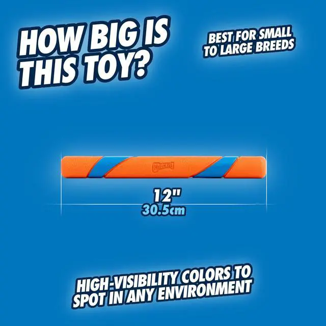 Alt view image 4 of 7 - Interactive Dog Toy Ultra Fetch Stick - 12 Inch Outdoor Dog Toy for All Breed Sizes