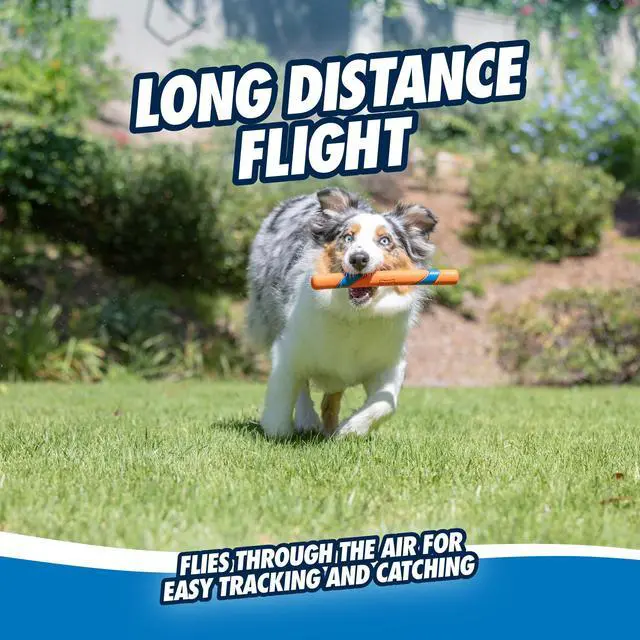 Alt view image 7 of 7 - Interactive Dog Toy Ultra Fetch Stick - 12 Inch Outdoor Dog Toy for All Breed Sizes