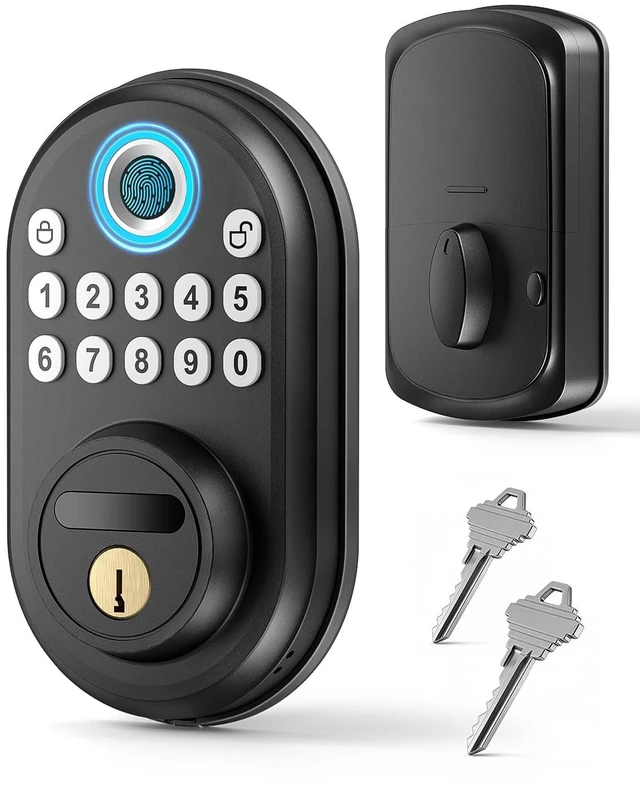 Main image of Fingerprint Door Lock for Front Door, Keyless Entry Smart Deadbolt Lock | Keypad Deadbolt with 2 Keys, Auto Locking, Easy Installation, Modern Digital Lock with Code for Smart Locks & Home Security