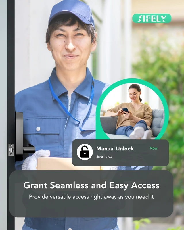 Alt view image 7 of 7 - Keyless Entry Keypad Smart Door Lock with Handle & Knob Digital Deadbolt for Front, Bedroom, Office & Interior Doors, App Control for Airbnb, Guests & Kids, Easy DIY Install (No Fingerprint)