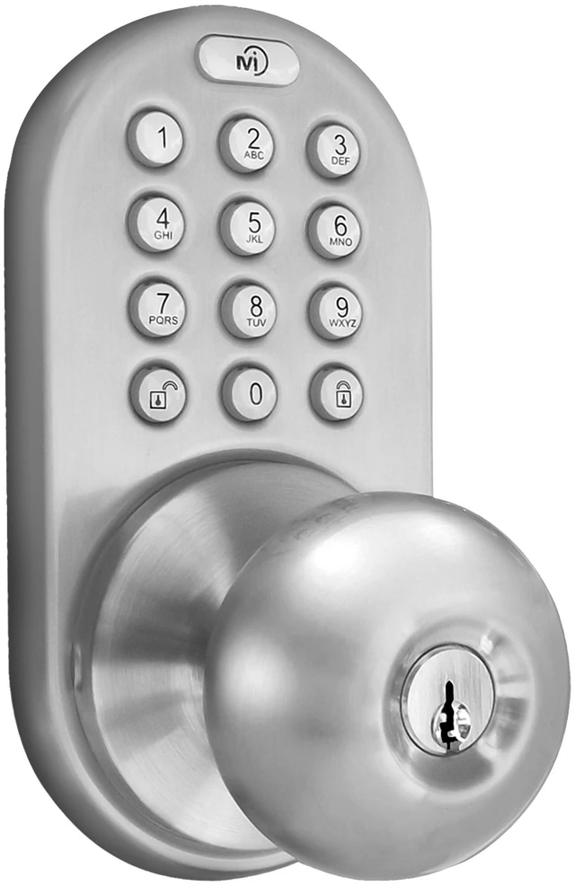Main image of DKK-02SN Indoor Electronic Touchpad Keyless Entry Door Lock, Satin Nickel
