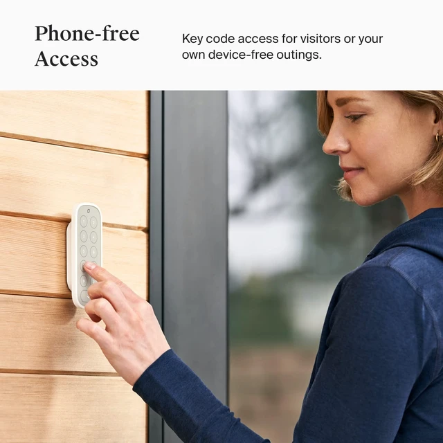 Alt view image 4 of 7 - Keypad - Compatible with Any Level Lock or Bolt - Weatherproof with LED Backlight - Bluetooth-Enabled Door Lock Accessory for Keyless Entry (White)