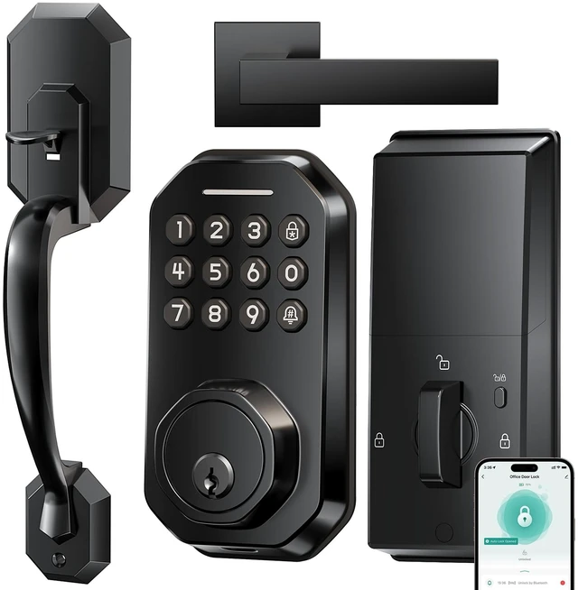 Main image of SL03 Front Door Lock Set, Keyless Entry Door Lock, Matte Black | Keypad Deadbolt with App Control, ANSI Grade 3 Security, Auto & One-Touch Lock, Anti-Peep & One Time Code, Zinc Alloy
