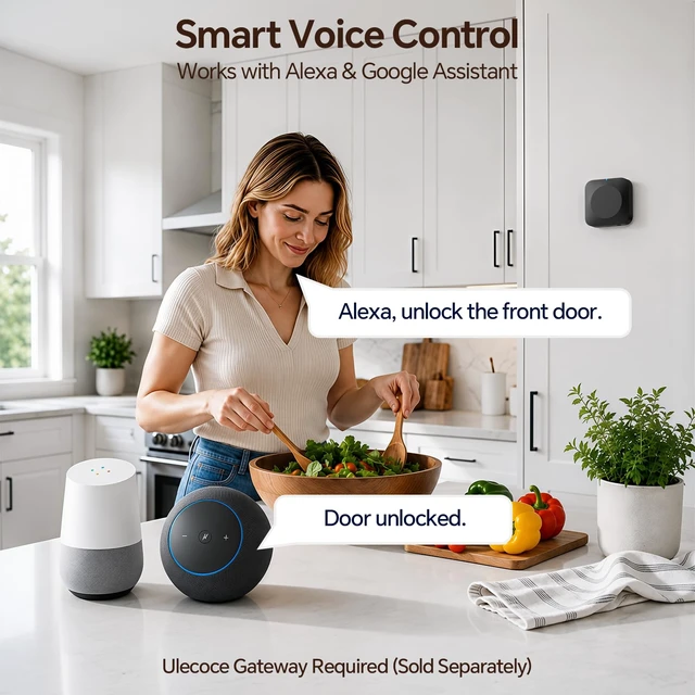 Alt view image 5 of 7 - SL03 Front Door Lock Set, Keyless Entry Door Lock, Matte Black | Keypad Deadbolt with App Control, ANSI Grade 3 Security, Auto & One-Touch Lock, Anti-Peep & One Time Code, Zinc Alloy
