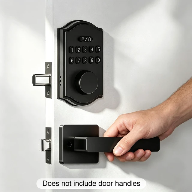 Alt view image 7 of 7 - Keyless Entry Door Lock with Keypad,Smart Deadbolt, USB Emergency Charge | Keyless Entry, Smart User Management, Auto Lock, Electronic Keypad, USB-C Port Emergency Charge, Deadbolt for Front Door