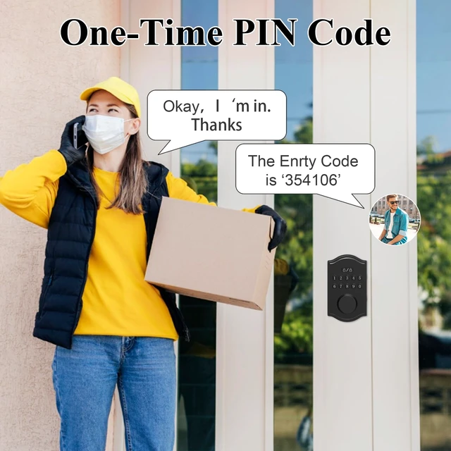 Alt view image 4 of 7 - Keyless Entry Door Lock with Keypad,Smart Deadbolt, USB Emergency Charge | Keyless Entry, Smart User Management, Auto Lock, Electronic Keypad, USB-C Port Emergency Charge, Deadbolt for Front Door