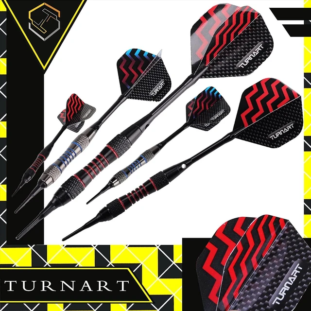 Alt view image 7 of 7 - Electronic Dart Board for 16 Players LED Display | Dart Board Electronic Scoreboard 6 Darts Plastic Tips 50 Soft Tips Power Adapter Throw Line