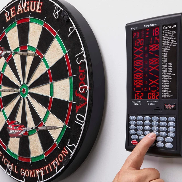 Alt view image 2 of 7 - ProScore Digital Dart Scorer Electronic Dartboard Scoreboard for Up to 8 Players, with 40 Games and 655 Game Options, Including Cricket and X01, Black
