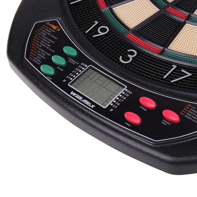 Alt view image 5 of 7 - Electronic Dart Board Soft Tip Dartboard12 Darts 100 Tips | 21 games with 65 variations;low bounce rate; wide catch ring;12 Darts and accessories