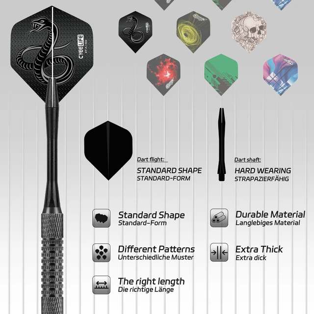 Alt view image 5 of 7 - Darts Plastic Tip - 18pcs Soft Tip Darts Set for Electronic Dart Board