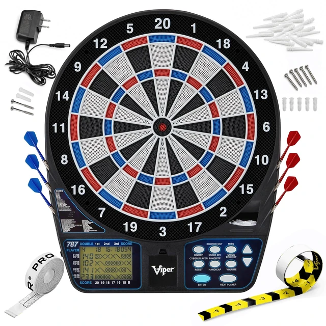 Main image of Electronic Soft Tip Dart Board for Adults | 15.5 Inch Regulation Target Face, 43 Games, 1-16 Players, Automatic Scoring, PPD and MPR, Built-In Dart Storage