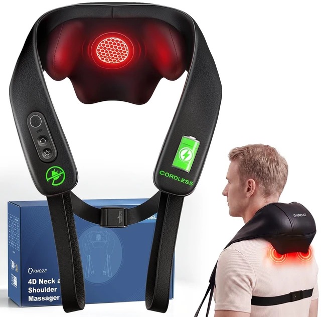 Main image of Cordless Neck Massager with Graphene Heating & Brushless Motor | Back and Shoulder Massager for Pain Relief Deep Tissue, Hands-Free Straps, 4D Shiatsu Kneading, Gift for Women Men