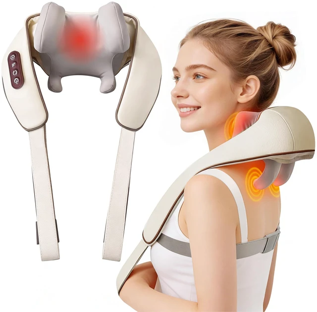 Main image of Cordless Shiatsu Neck and Shoulder Massager with Heat, 6D Kneading Nodes for Back Massage & Deep Relaxation, Auto 10 Mins Uses, Whisper Quiet, Rechargeable for Home Office, Perfect Gifts for Men Women