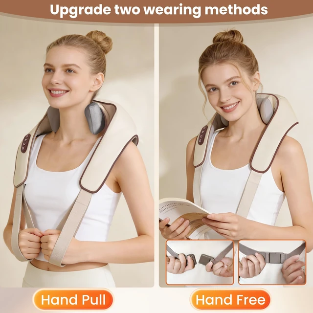 Alt view image 5 of 7 - Cordless Shiatsu Neck and Shoulder Massager with Heat, 6D Kneading Nodes for Back Massage & Deep Relaxation, Auto 10 Mins Uses, Whisper Quiet, Rechargeable for Home Office, Perfect Gifts for Men Women