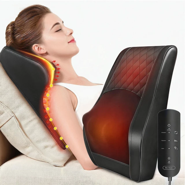 Main image of Back Massager with Heat, 3D Kneading Massage Pillow for Back, Neck, Shoulder, Leg Pain Relief Deep Tissue, Gifts for Women Men Mom Dad