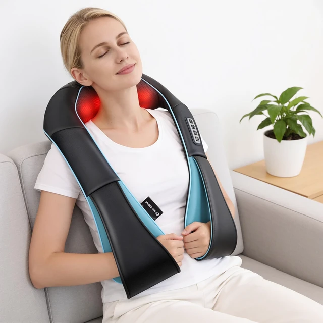 Alt view image 3 of 7 - Women Men Gifts, Shiatsu Back Shoulder & Neck Massager with Heat | Electric Deep Tissue 4D Kneading Massage, Best Gifts for Mom Dad Wife Husband her Him, Christmas, Birthday (NOT Cordless)