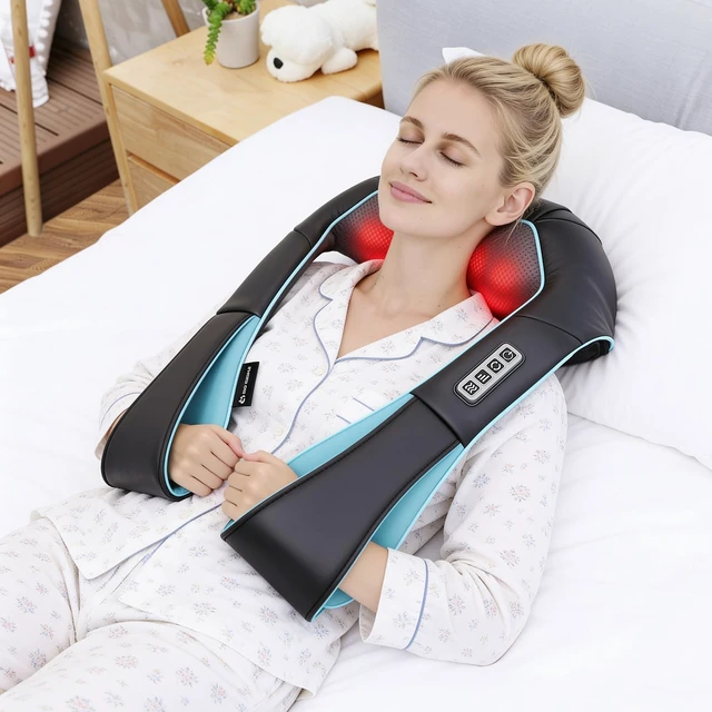 Alt view image 4 of 7 - Women Men Gifts, Shiatsu Back Shoulder & Neck Massager with Heat | Electric Deep Tissue 4D Kneading Massage, Best Gifts for Mom Dad Wife Husband her Him, Christmas, Birthday (NOT Cordless)