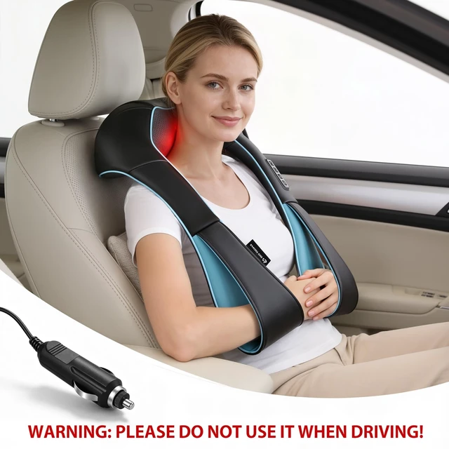 Alt view image 6 of 7 - Women Men Gifts, Shiatsu Back Shoulder & Neck Massager with Heat | Electric Deep Tissue 4D Kneading Massage, Best Gifts for Mom Dad Wife Husband her Him, Christmas, Birthday (NOT Cordless)