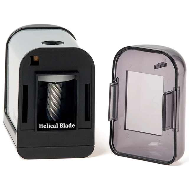 Alt view image 7 of 7 - Mini-Pro Electric Pencil Sharpener, Cordless, Black | Portable sharpener, Battery powered, Sharpens colored pencils or drafting pencils, Aesthetic office or school supplies