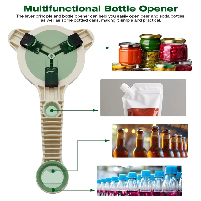 Alt view image 4 of 7 - Adjustable Jar Opener for Seniors & Weak Hands,Bottle Cap | Opener Ergonomic Manual for Small to Large Lids (1"-3.5") Multifunction Kitchen Tool for Arthritic Hands, Beer, Jars